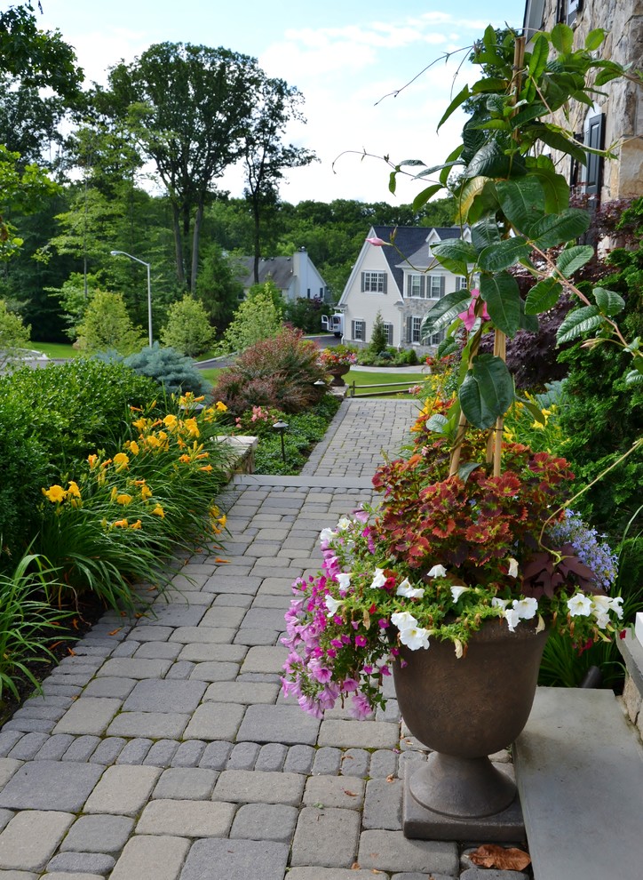Idee per un giardino minimal esposto a mezz'ombra di medie dimensioni e dietro casa in estate con un giardino in vaso