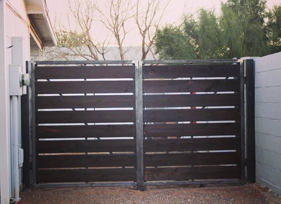 Metal And Wood Gate - Photos & Ideas | Houzz