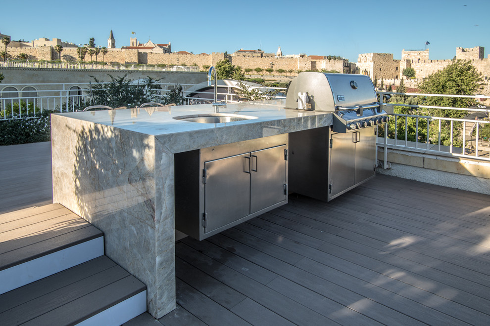 Mittelgroße Moderne Dachterrasse in Tel Aviv