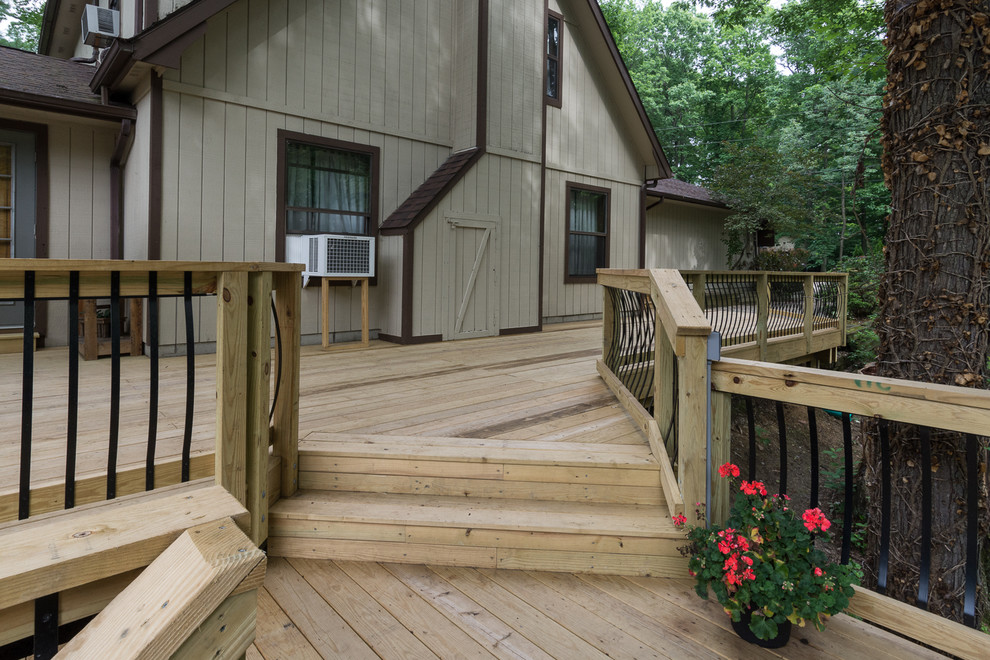 Deck & Patio [mulitlevel deck, patio and natural stone stairs] with