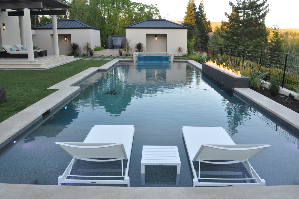 Inspiration for a modern pool remodel in San Francisco
