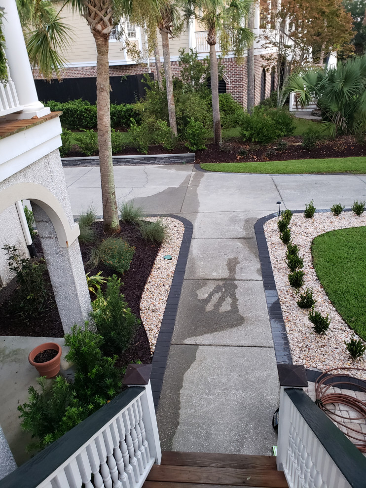 Design ideas for a contemporary front yard landscaping in Charleston.