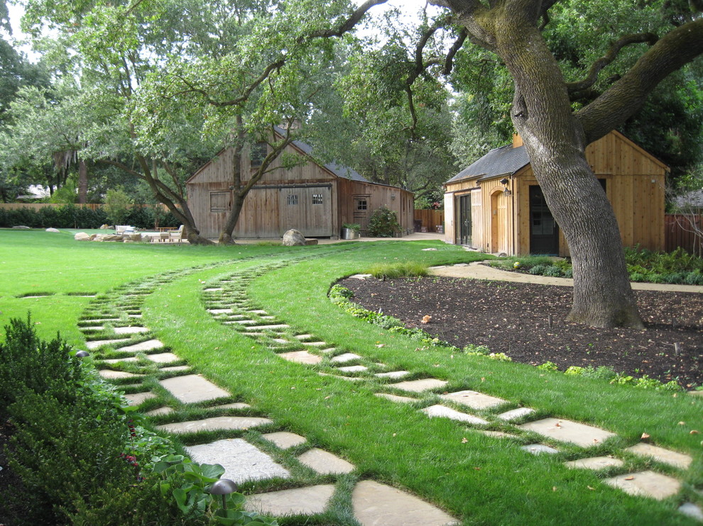 This is an example of a rustic garden in San Francisco.