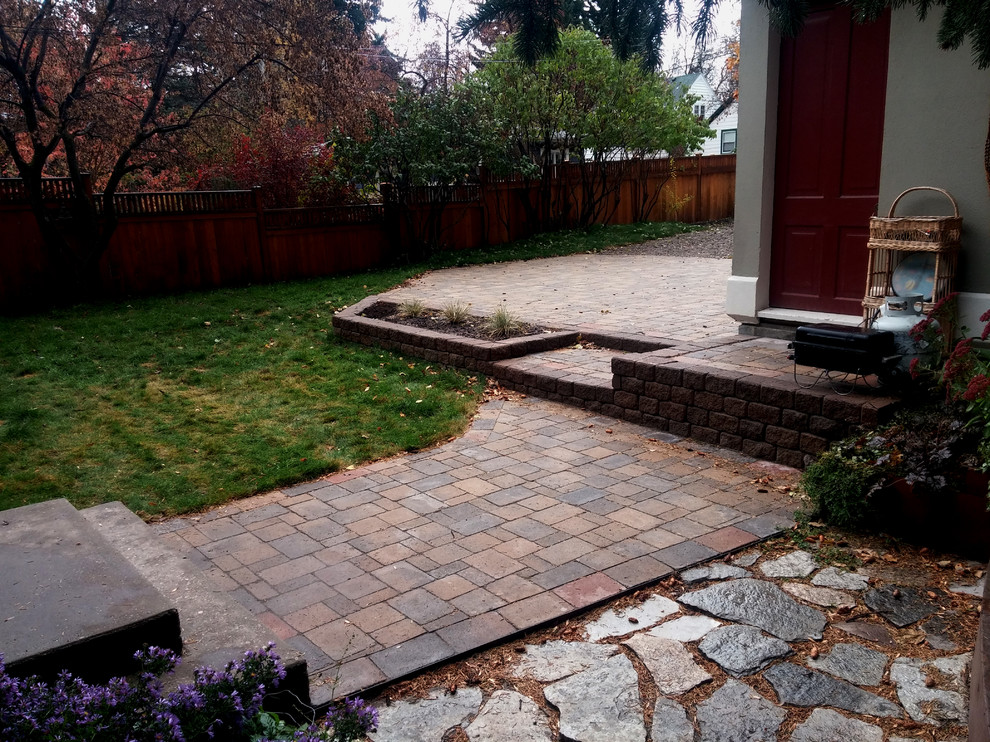Downtown Bozeman Paver Driveway, Patio and Walls Arts & Crafts