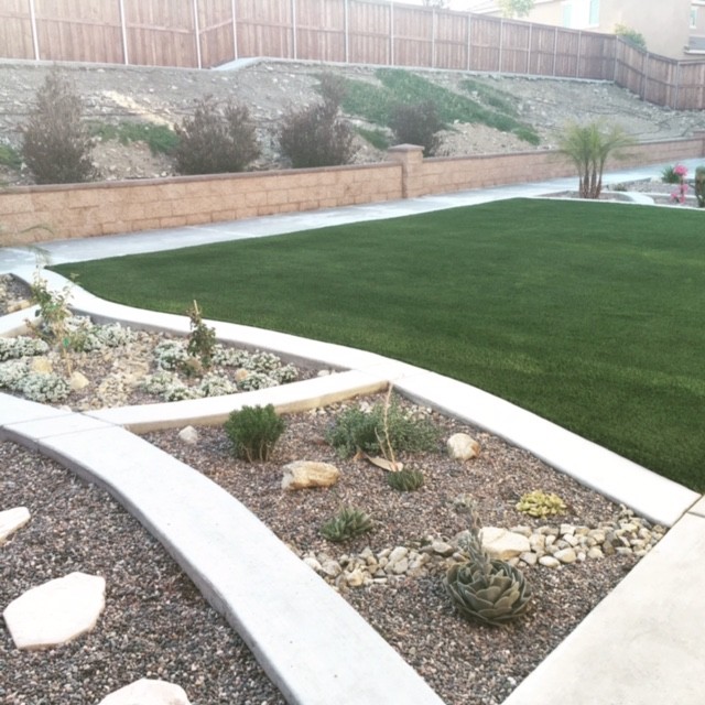Drought Tolerant Rear Yard Synthetic Turf Conversion Transitional