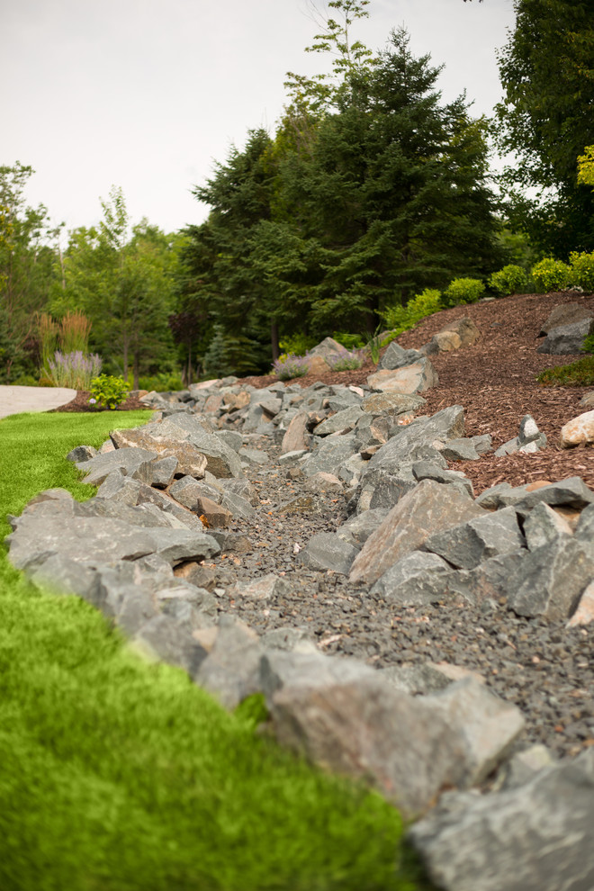 Dry River Bed Contemporary Landscape Other by Miller Creek Lawn