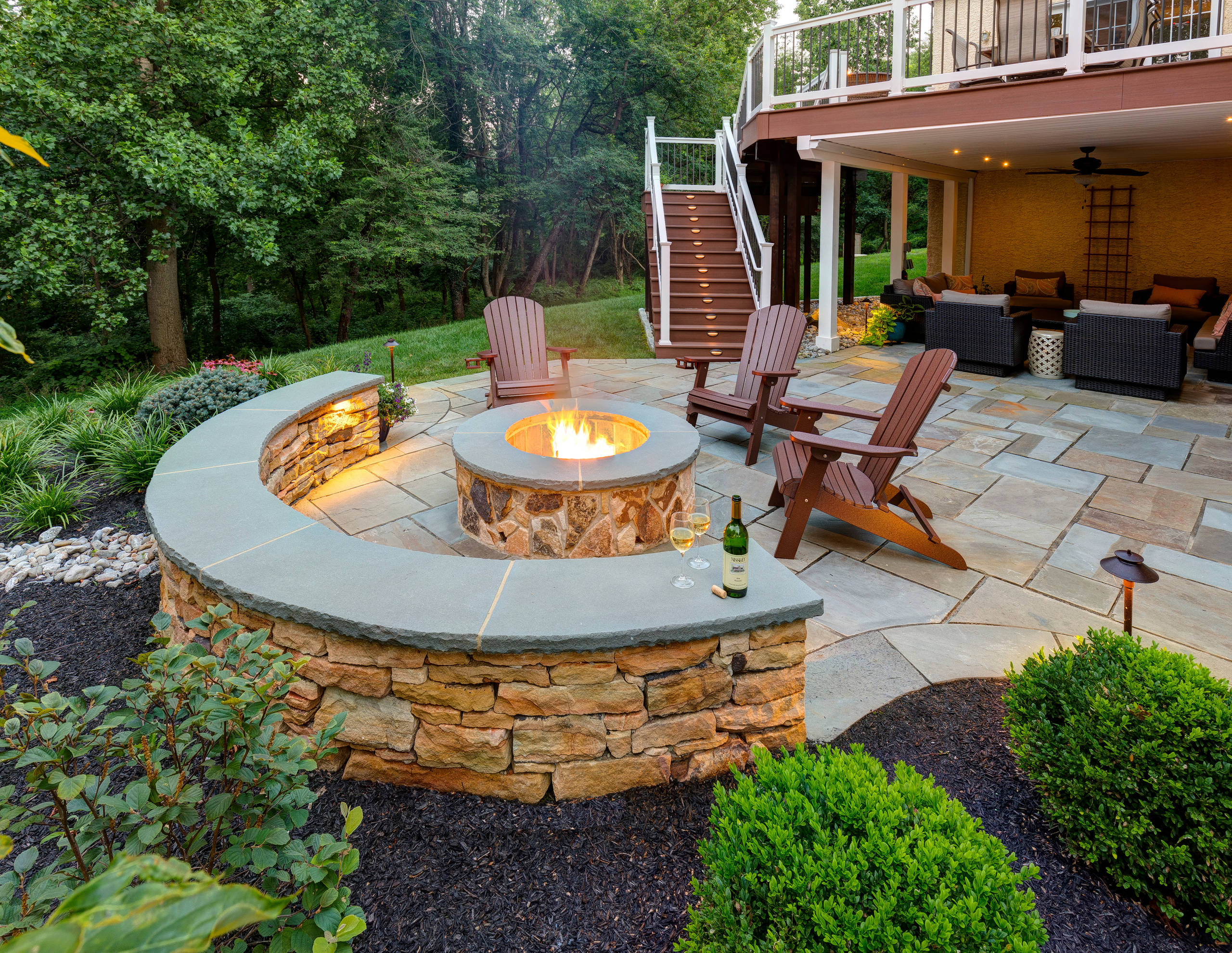 7 Tips for Outdoor Fireplaces or Fire Pits from DiSabatino Landscaping