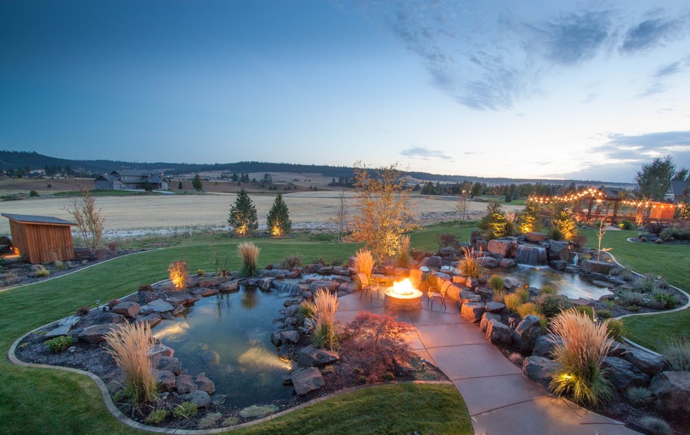 Eastern Washington Backyard Resort Rustic Landscape Seattle by