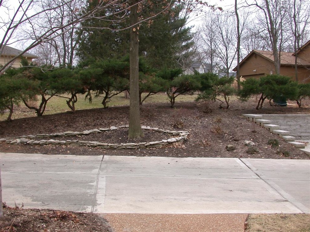 Edging Rustic Landscape St Louis by Basile Landscaping & Lawn