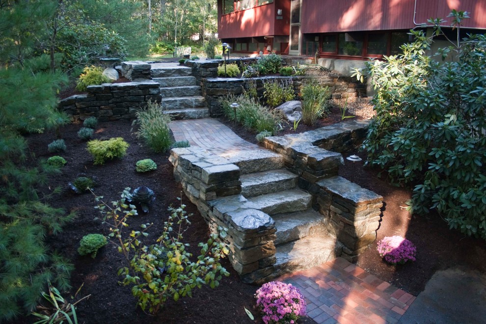 Entire new front entrance - Traditional - Landscape - Boston - by ...