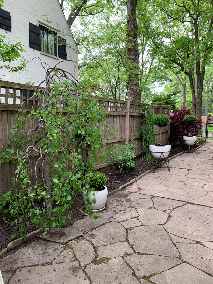 Стильный дизайн: маленькая тенистая фитостена на заднем дворе в стиле кантри для на участке и в саду - последний тренд