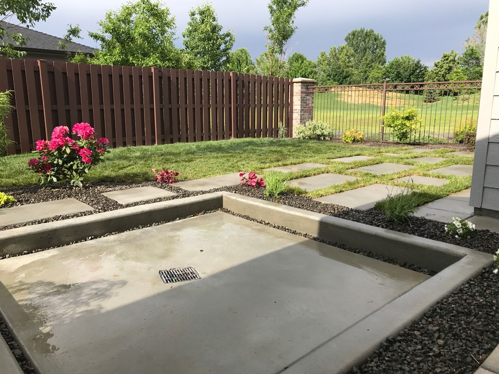 Extra Large Concrete Paver Steps Contemporary Landscape Boise