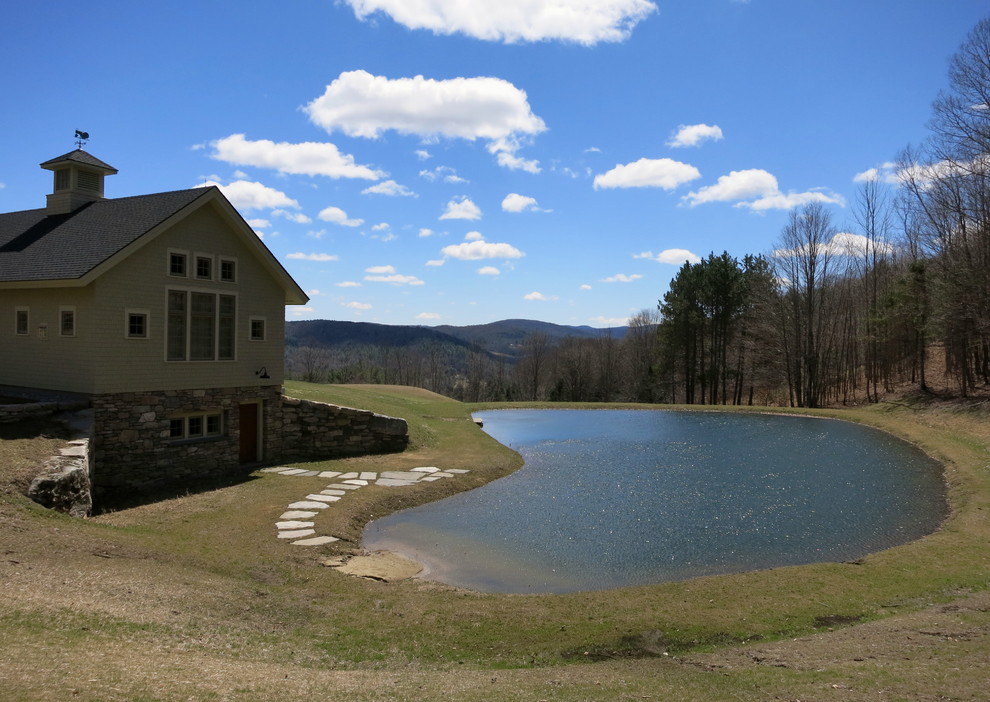 Farm Pond Farmhouse Landscape Boston By Beilman Architecture Farm Pond Farmhouse Landscape, Farm Pond Design Pictures