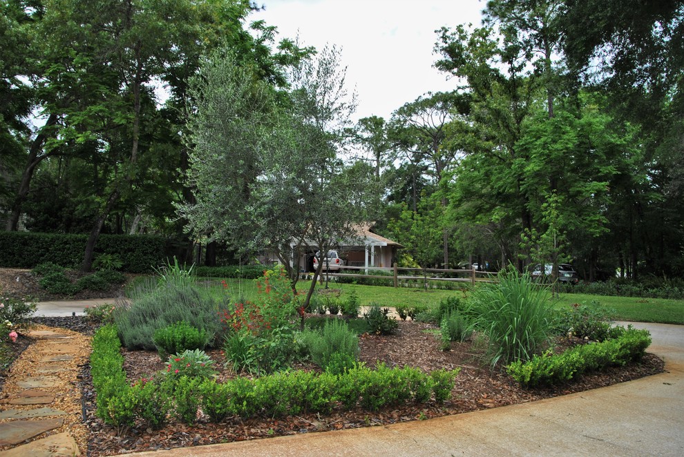 This is an example of a large traditional garden in Orlando.
