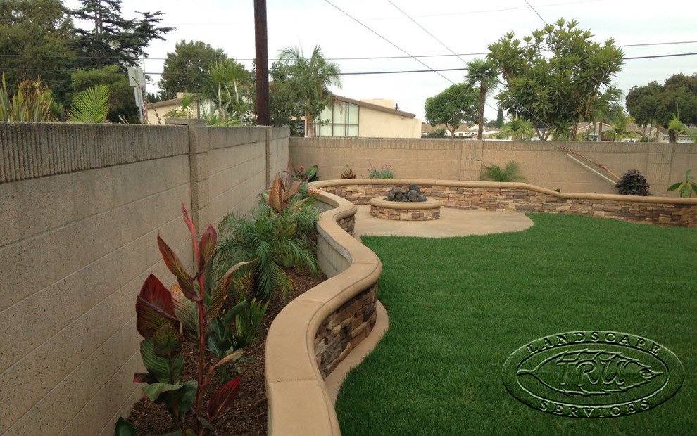 This is an example of a tropical landscaping in Orange County.