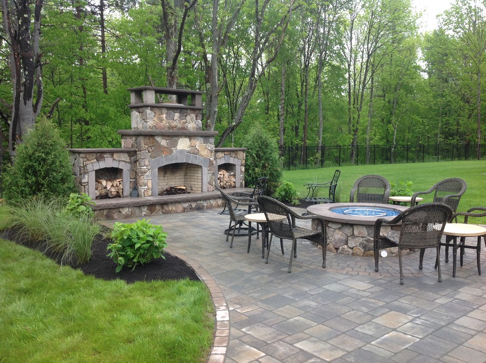 Fireplaces & Firepits Traditional Patio Portland Maine by