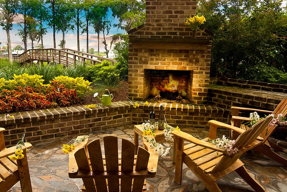 Fireside with a view Traditional Patio Charleston by Verdant
