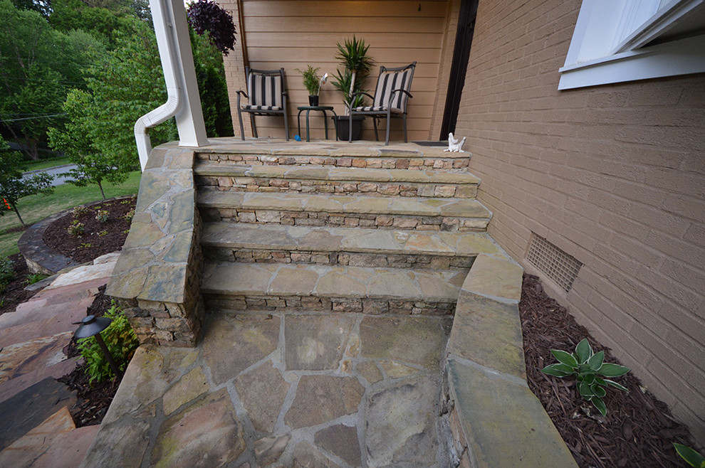 Flagstone Front Porch Southwestern Landscape Atlanta by Outdoor