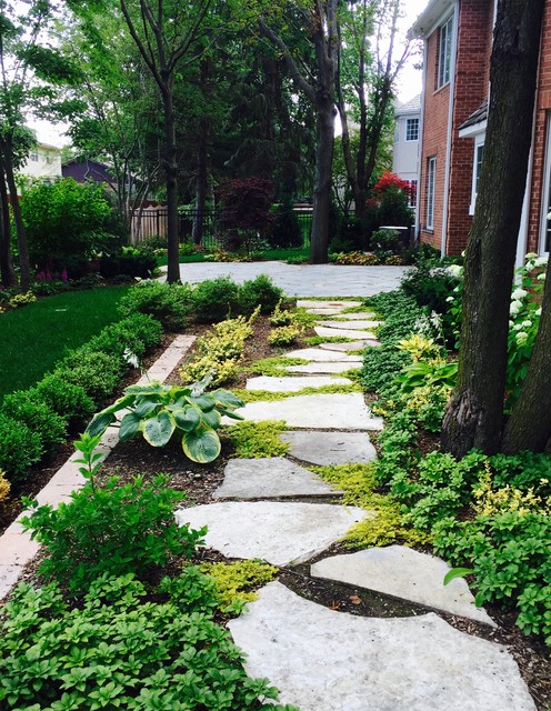 Flagstone Walkway - Transitional - Garden - Chicago - by Amy Malter ...