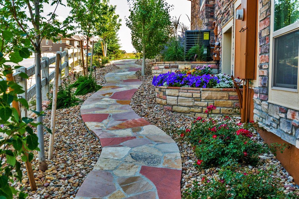 Flagstone Walkway Traditional Landscape Denver by Colorado Outdoor Living Design & Sales