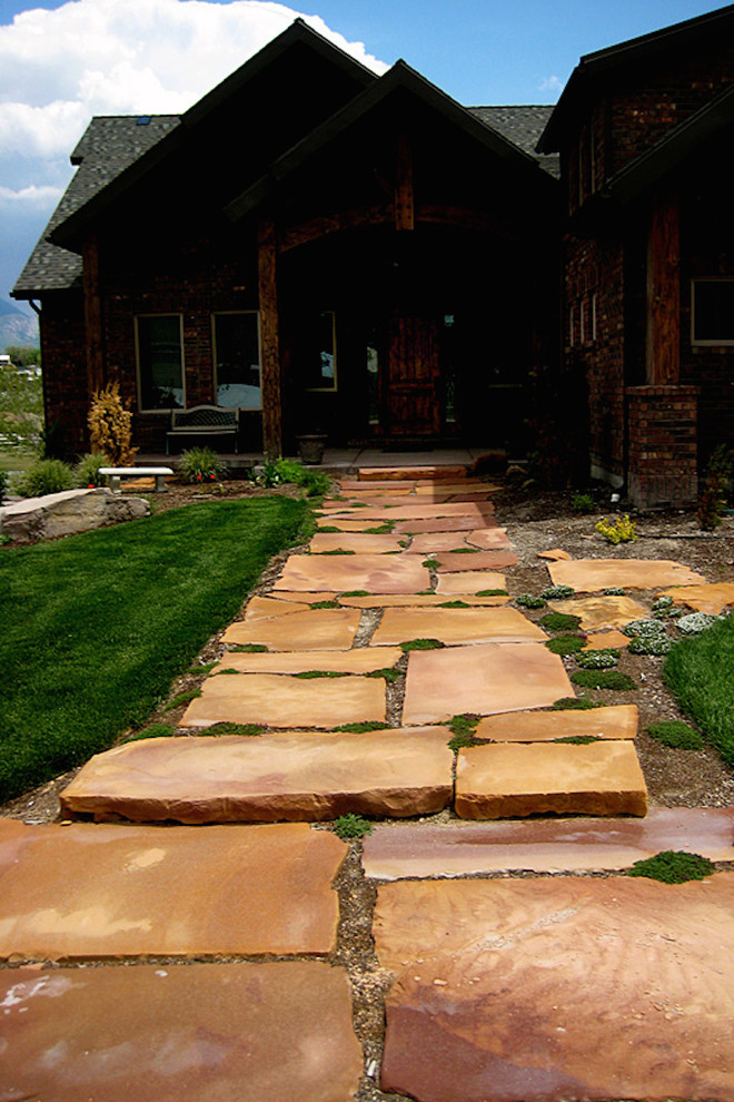 Flagstone Walkways & Patios Garten Salt Lake City von Rockscapes