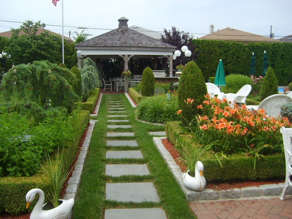 Formal Boxwood Hedge Project Traditional Landscape New York by