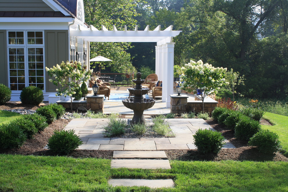 Photo of a traditional landscaping in Philadelphia with a pergola.