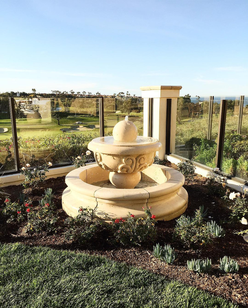 Fountains Mediterranean Landscape Orange County by Contessa