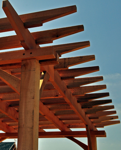 Free standing Pergola Contemporain Jardin Vancouver par