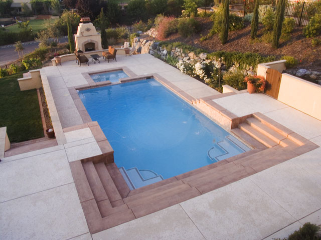 French inspired Back Yard Mediterranean Garden Sacramento By 