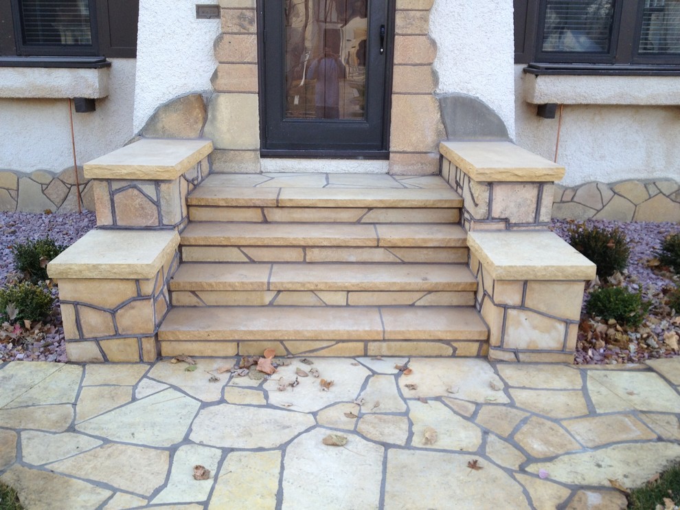 Front and Back yard Flagstone Project - Traditional - Landscape ...