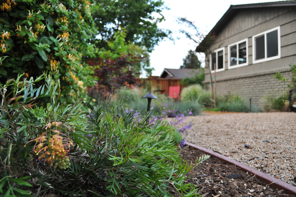 Front Garden Private Paradise Rustic Landscape Sacramento by Cal Wild Landscape Design
