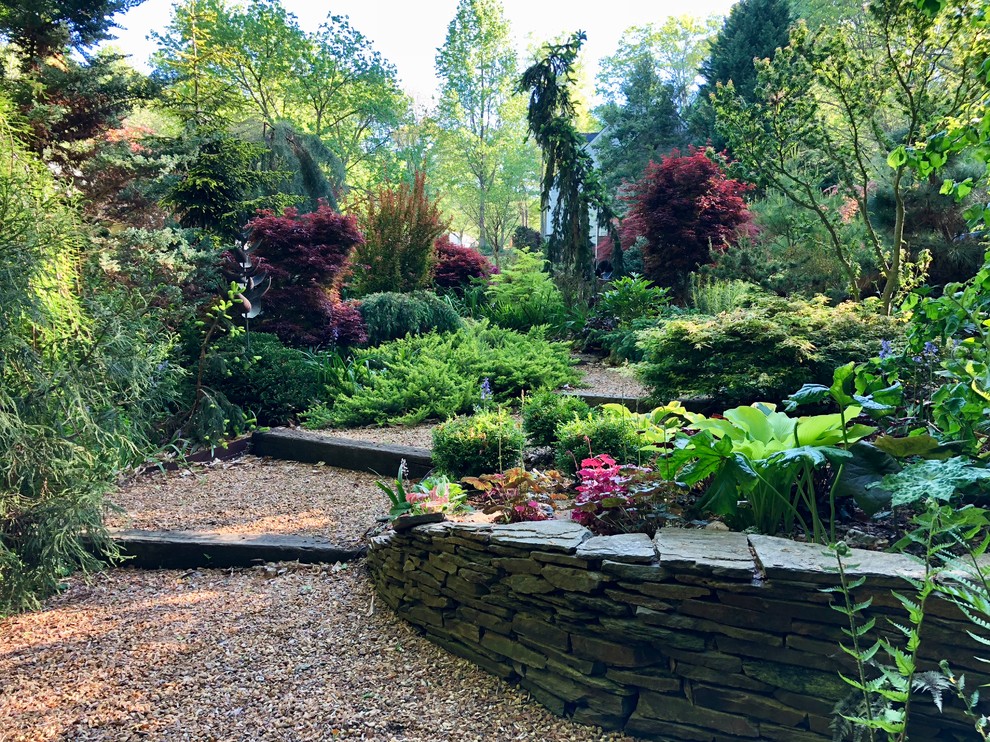 Mittelgroßer, Halbschattiger Stilmix Garten in Charlotte