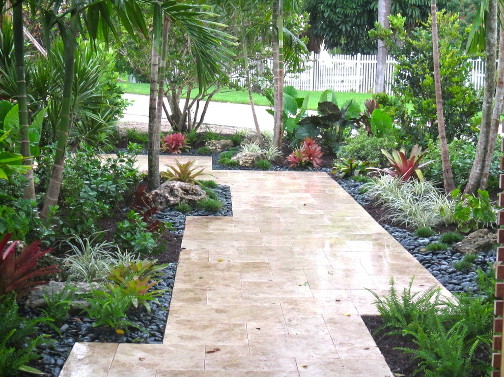 Front yard landscape South Florida Tropical Landscape Miami by