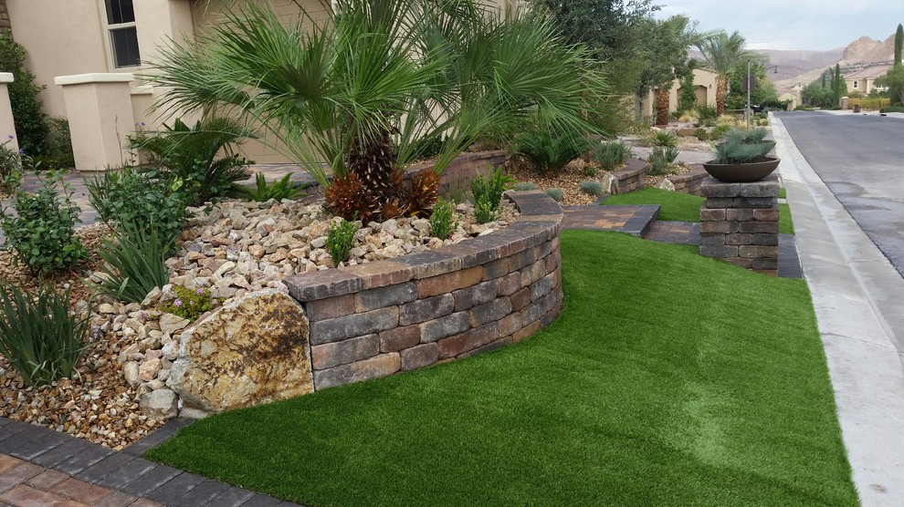 Front Yard Landscaping Mediterranean Landscape Las Vegas by