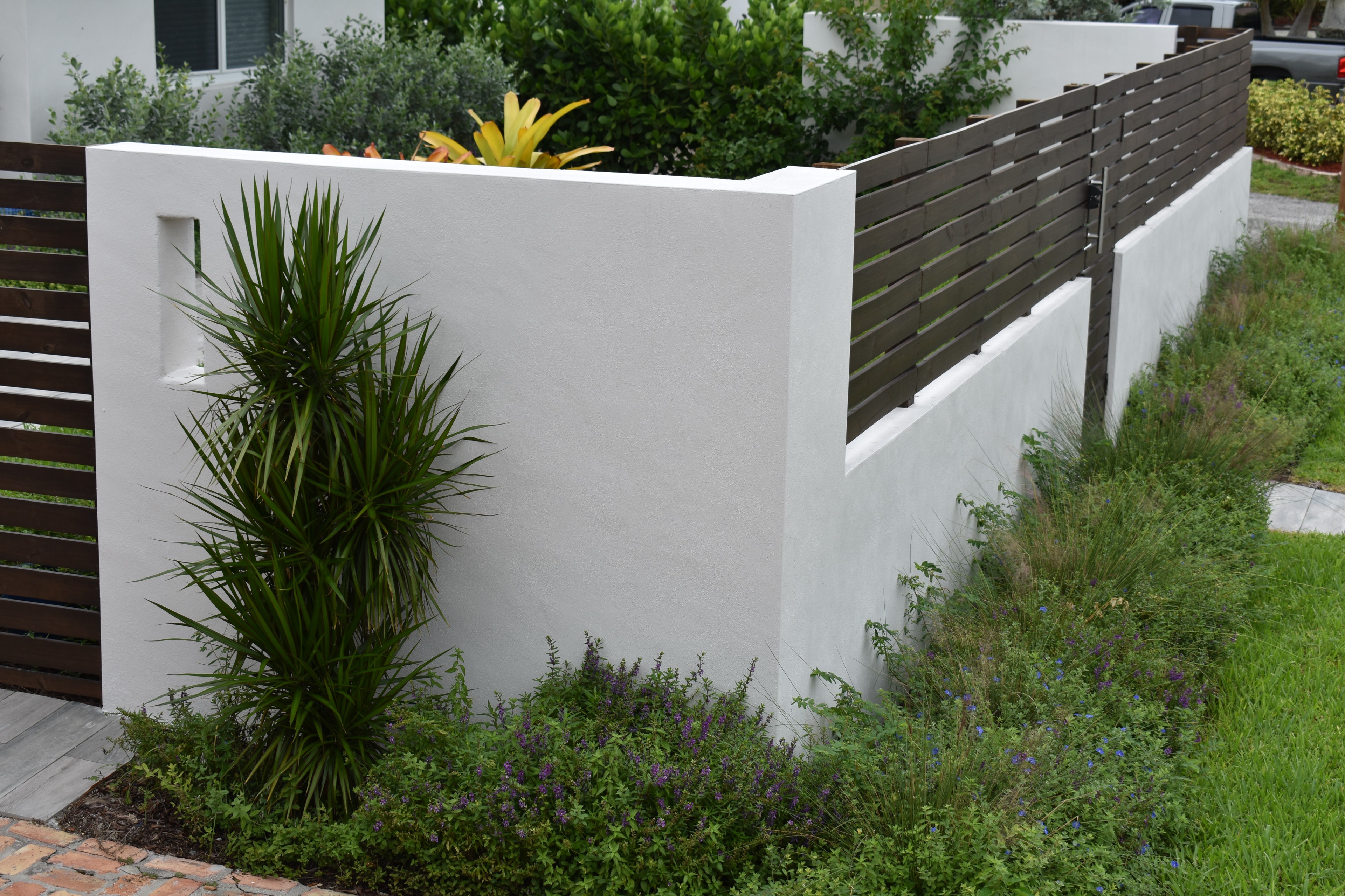 Wall fence landscape design