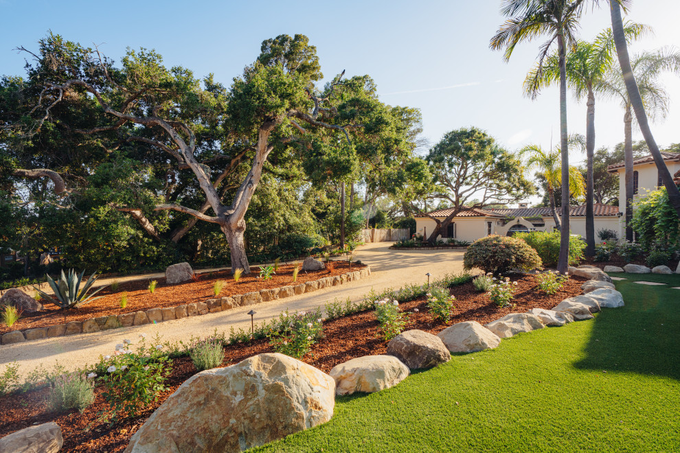 Front Yard Paradise Mediterranean Landscape Santa Barbara by