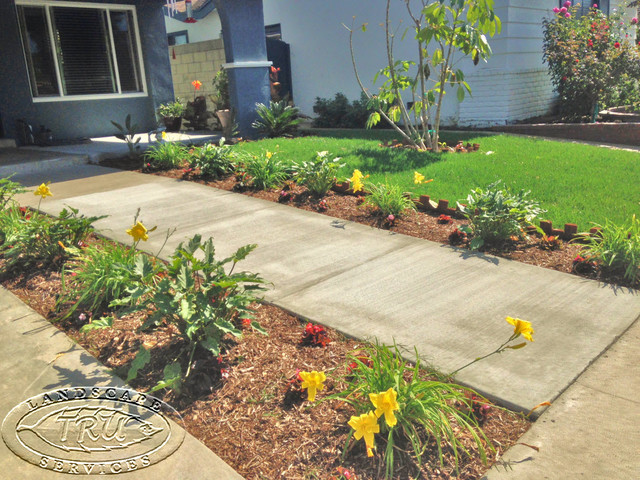 Front Yard Walkway Is Inviting, Landscape Services Orange County