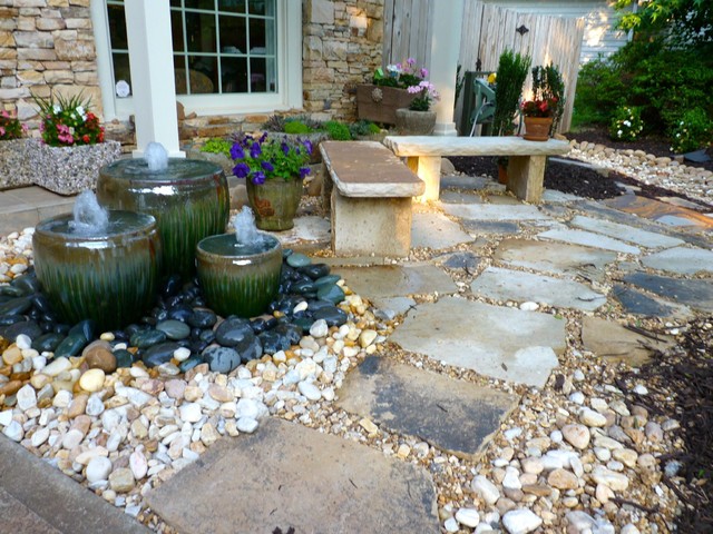 Front Yard Water Feature By Outdoor Makeover American Traditional Garden Atlanta Living Spaces - Water Feature In Front Garden Front Yard Water Feature By Outdoor Makeover American Traditional Garden Atlanta Living Spaces - Water Feature In Front Garden