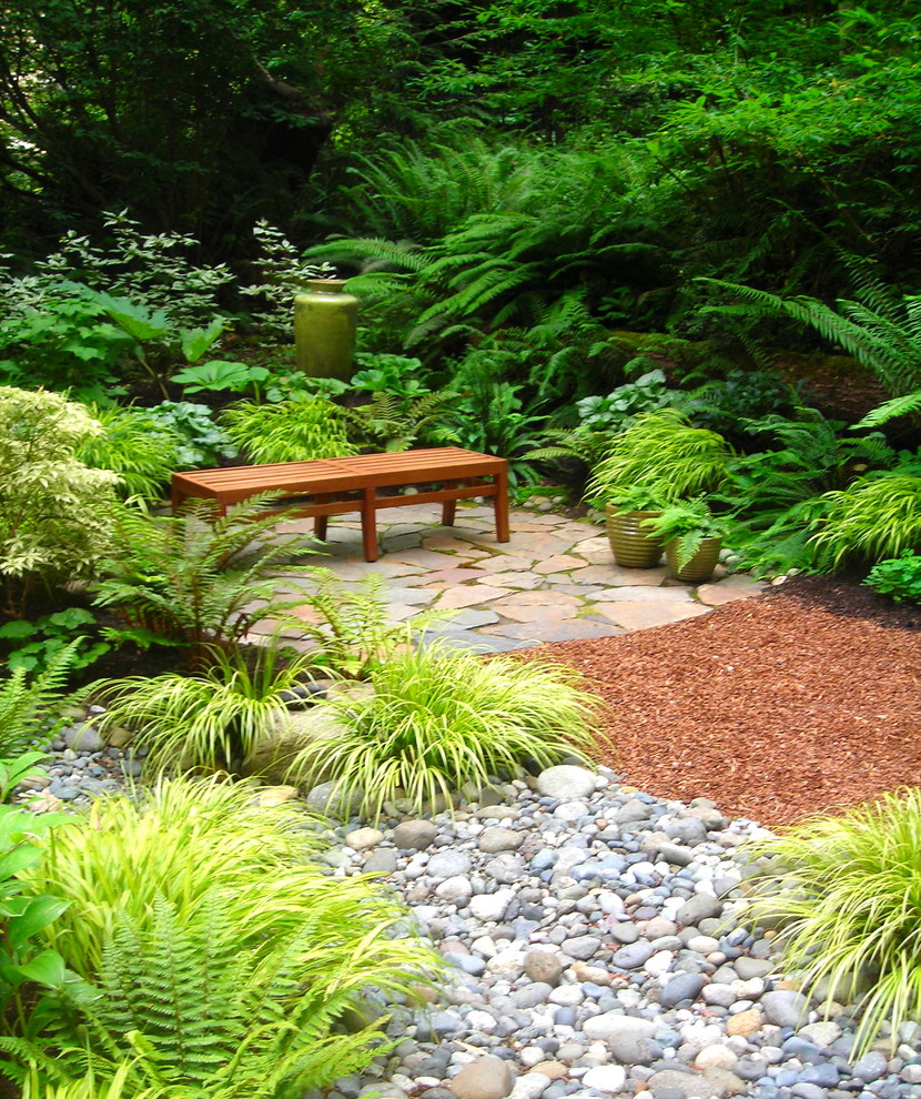 This is an example of a modern shade formal garden in Seattle.