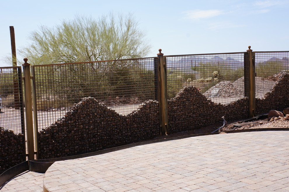 Gabions / Rock Baskets Rustic Landscape Phoenix by Goodman