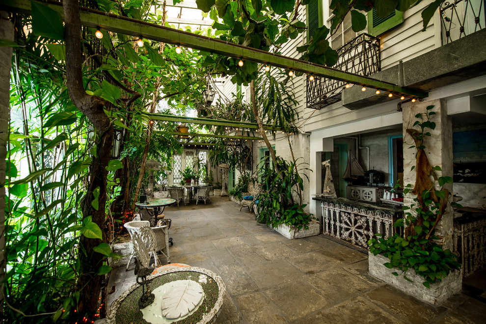 Inspiration for a bohemian patio in New Orleans.