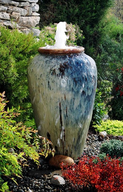 Garden Fountain Vase - Transitional - Landscape - DC Metro - by Through The  Garden, Inc. | Houzz