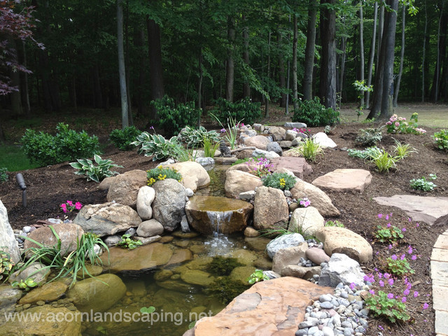Garden Ponds Fish Koi Waterfall Rochester Ny By Acorn Eclectic New York Waterfalls Garden Ponds Fish Koi, Garden Waterfall Pond