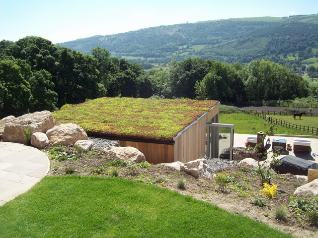 Garden Room - Sedum Green Roof - Contemporary - Garden - West Midlands - by  Unique Landscapes Ltd | Houzz IE