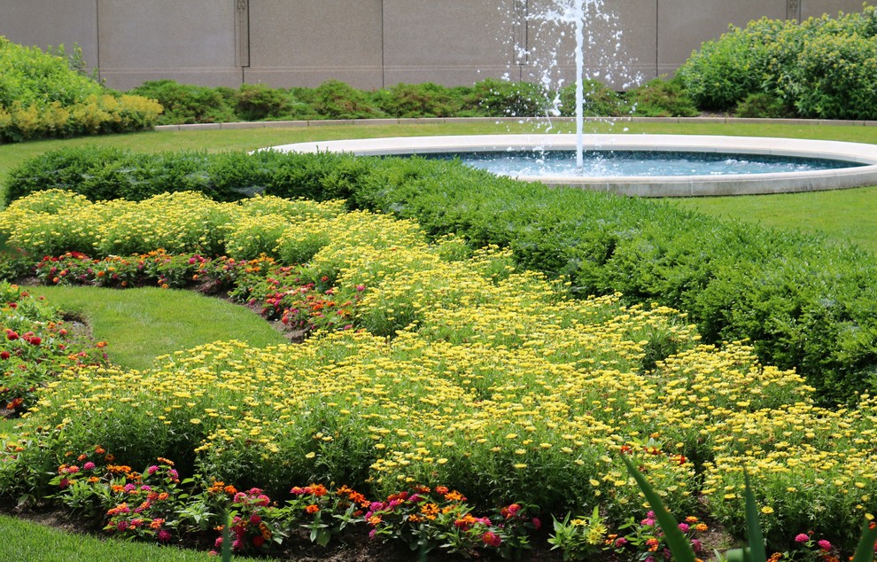 This is an example of an expansive bohemian full sun garden for summer in Chicago.