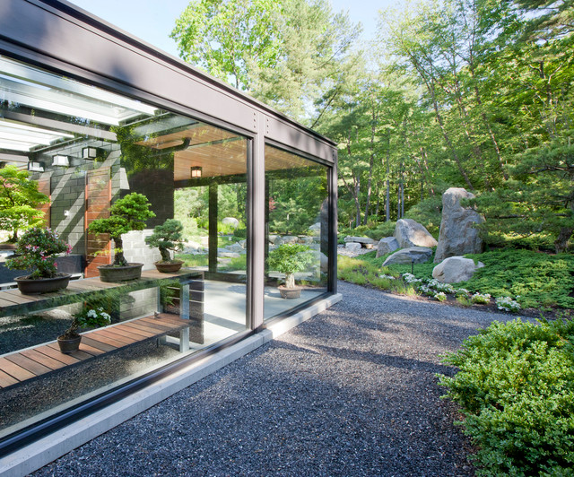 Glass House in the Garden - Asian - Landscape - Boston - by Flavin  Architects | Houzz