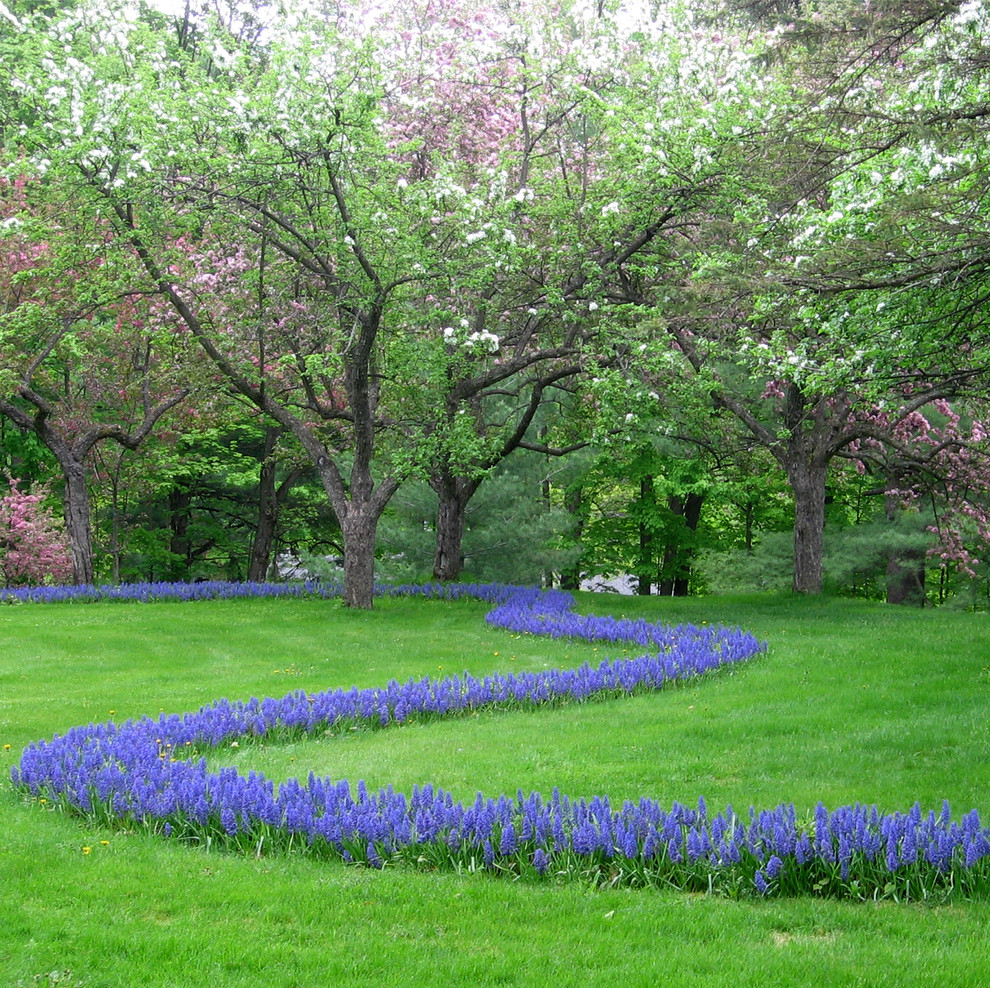 Ispirazione per un grande giardino bohémian esposto a mezz'ombra dietro casa in primavera