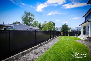 Gorgeous Black Pvc Vinyl Privacy Fence Panels From Illusions Vinyl Fence Contemporary Garden New York By Illusions Vinyl Fence Houzz