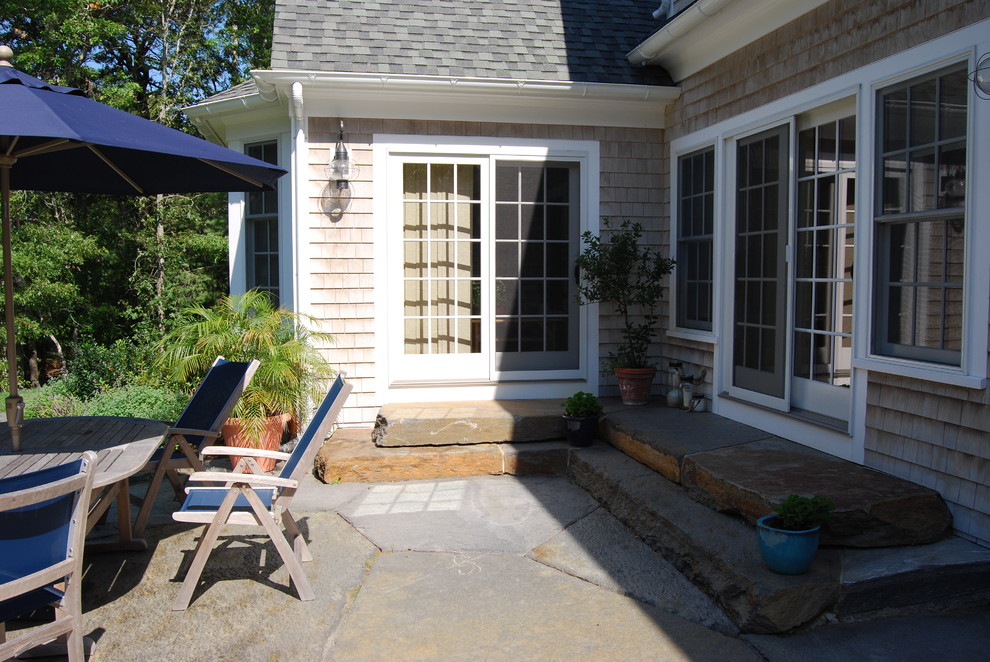 Goshen stone landing and patio Traditional Landscape Boston by